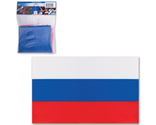 Флаг России 70х105 см, карман под древко, упаковка с европодвесом