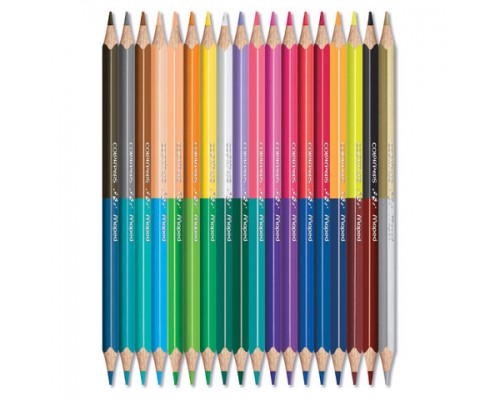Карандаши двусторонние MAPED (Франция) ColorPeps Duo, 18 штук, 36 цветов, трехгранные, 829601