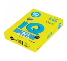 Бумага цветная IQ color, А4, 80 г/м2, 500 л., неон, желтая, NEOGB