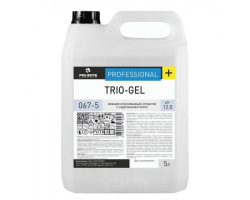 Средство моющее 5л PRO-BRITE TRIO-GEL, с отбеливающим эффектом, концентрат, ш/к 74582