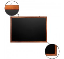 Доска для мела магнитная 100х150 см, черная, деревянная окрашенная рамка, Россия, BRAUBERG, 236895