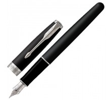 Ручка перьевая PARKER "Sonnet Core Matt Black CT", корпус черный матовый лак, палладиевые детали, черная, 1931521