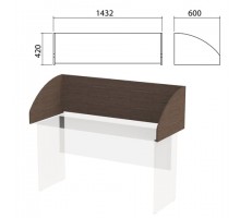 Экран-перегородка "Канц" 1432х600х420 мм, цвет венге/венге (КОМПЛЕКТ С ФУРНИТУРОЙ)