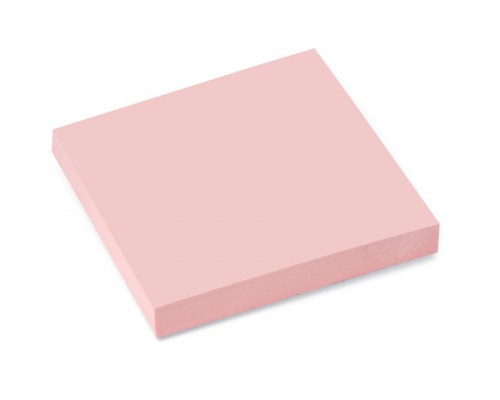 Блок самоклеящийся (стикеры) BRAUBERG ПАСТЕЛЬНЫЙ 76х76мм, 100 листов, розовый, 122697