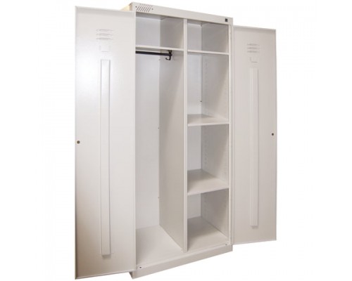 Шкаф металлический хозяйственный ШМ-У 22-800, двухсекционный (в1850*ш800*г500мм;38кг), разборный