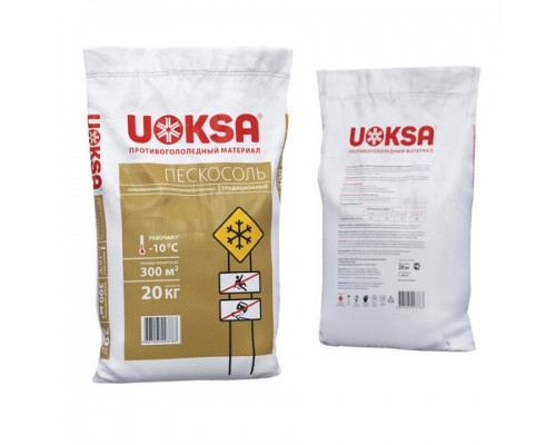 Реагент противогололёдный, песко-соляная смесь, 20 кг UOKSA Пескосоль, мешок