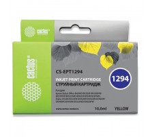 Картридж струйный CACTUS (CS-EPT1294) для EPSON Stylus B42WD/BX305W/BX625WD, желтый