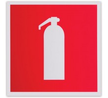 Знак пожарной безопасности "Огнетушитель", 200х200 мм, самоклейка, фотолюминесцентный, F 04