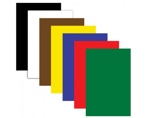 Картон цветной А4 немелованный,  7л. 7цв., ПИФАГОР, 200х283мм, 127051