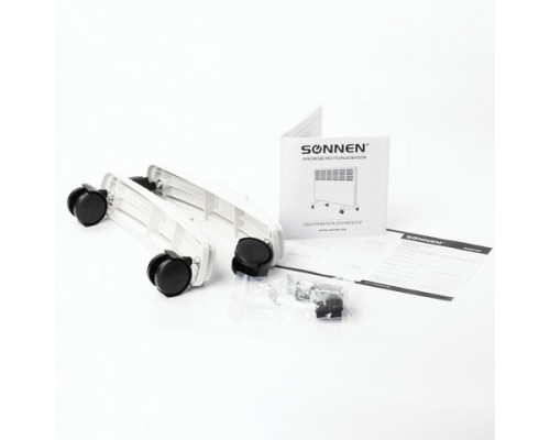 Обогреватель-конвектор SONNEN X-2000, 2000Вт, напольная/настенная установка, белый, 453496