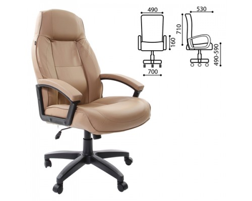 Кресло офисное BRABIX Formula EX-537, экокожа, песочное, 531390