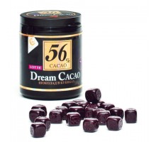 Шоколад LOTTE "Dream Cacao", горький (какао 56%), в кубиках, в пластиковой банке, 106 г