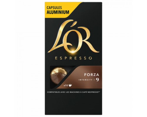 Кофе в алюминиевых капсулах LOR Espresso Forza для кофемашин Nespresso, 10 порций, 4028605