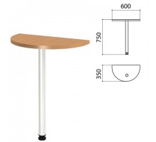 Стол приставной полукруг "Этюд", 600х350х750 мм, цвет бук бавария (КОМПЛЕКТ)