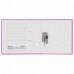 Папка-регистратор BRAUBERG с покрытием из ПВХ, 80 мм, с уголком, розовая (удв. срок службы), 227195