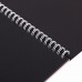 Скетчбук, черная бумага 120 г/м2, 195х300, 30л, гребень, SoftTouch, выборочный лак, Авокадо, 97644