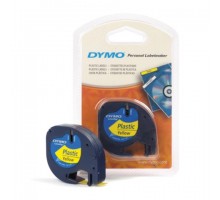 Картридж для принтеров этикеток DYMO Letra Tag, 12 мм х 4 м, лента пластиковая, желтая, S0721620
