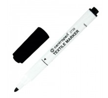 Маркер для ткани ЧЕРНЫЙ CENTROPEN "Textile Marker", круглый наконечник, 1,8 мм, 2739, 5 2739 9212