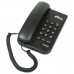 Телефон RITMIX RT-320 black, световая индикация звонка, блокировка набора ключом, ЧЕРНЫЙ