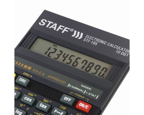Калькулятор инженерный STAFF STF-165 (143х78мм), 128 функций, 10 разрядов, 250122