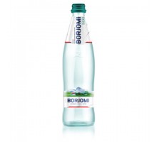 Вода ГАЗИРОВАННАЯ минеральная BORJOMI 0,33 л, стеклянная бутылка