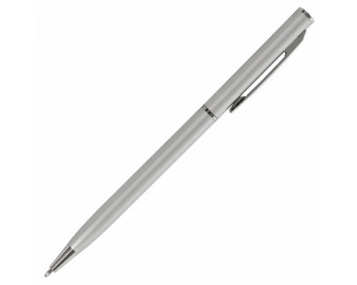 Ручка подарочная шариковая BRAUBERG Delicate Silver, корп.серебр,узел 1мм, лин.0,7мм,синяя,141401