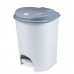 Ведро-контейнер 19л С КРЫШКОЙ И ПЕДАЛЬЮ, для мусора, (в39*ш30,5*г30,5см), серое, IDEA, М2892