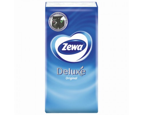 Платки носовые ZEWA Deluxe, 3-х слойные, 10шт. х (СПАЙКА 10 пач.), 51174, ш/к 16145