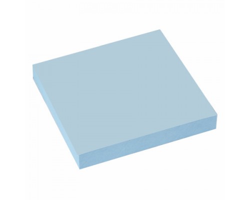 Блок самоклеящийся (стикеры) STAFF 76х76мм, 100 листов, голубой, 129362