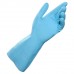 Перчатки латексные MAPA Vital Eco 117, хлопчатобумажное напыление, размер 7, S, синие, шк 1275