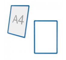Рамка POS для ценников, рекламы и объявлений А4, синяя, без защитного экрана, 290250