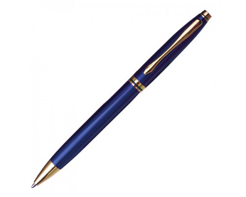 Ручка подарочная шариковая BRAUBERG De luxe Blue, корп.синий, узел 1мм, линия 0,7мм, синяя,141412