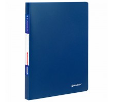 Папка 60 вкладышей BRAUBERG "Office", синяя, 0,6 мм, 222636