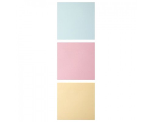 Блок самоклеящийся (стикеры) BRAUBERG ПАСТЕЛЬНЫЙ, 76х76мм, 3 цвета х 50 листов, 124808