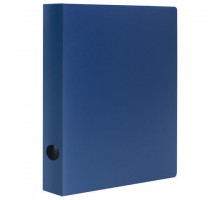 Папка на 2 кольцах STAFF, 40 мм, синяя, до 300 листов, 0,5 мм, 225720