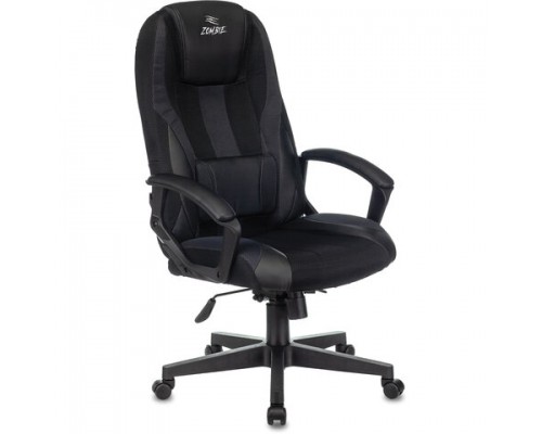 Кресло компьютерное ZOMBIE-9/BLACK, подушка, экокожа/ткань, черное