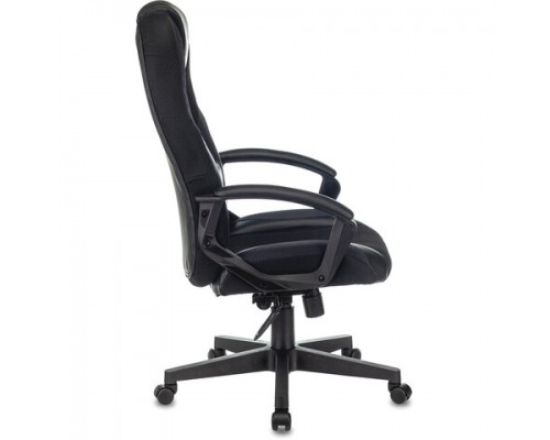 Кресло компьютерное ZOMBIE-9/BLACK, подушка, экокожа/ткань, черное