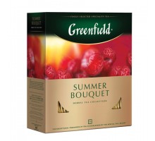 Чай GREENFIELD "Summer Bouquet" фруктовый, 100 пакетиков в конвертах по 2 г, 0878-09