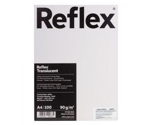 Калька REFLEX А4, 90 г/м, 100 л, Германия, белая, R17119
