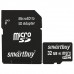 Карта памяти microSDHC 32GB SMARTBUY, 10 Мб/сек (class 10), с адаптером, SB32GBSDCL10-01