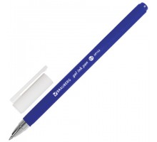 Ручка гелевая BRAUBERG "Matt Gel", СИНЯЯ, корпус soft-touch, узел 0,5 мм, линия 0,35 мм, 142945