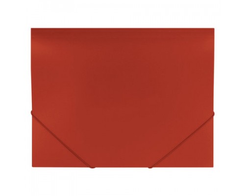 Папка на резинках BRAUBERG Office, красная, до 300 листов, 500 мкм, 227711