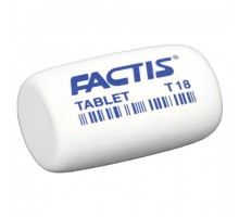 Ластик FACTIS Tablet T 18 (Испания), 45х28х13 мм, белый, скошенный край, CMFT18