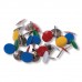 Кнопки канцелярские BRAUBERG металл. цветные, 10мм, 50 шт., в карт. коробке, 220554
