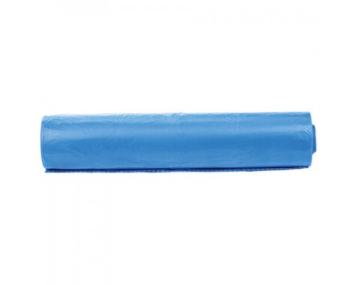 Мешки для мусора 120л синие в рулоне 50 шт, ПНД 18 мкм, 70х110см, LAIMA стандарт, 601797