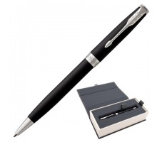 Ручка шариковая PARKER "Sonnet Core Matt Black CT", черный матовый лак, палладий, черная, 1931524