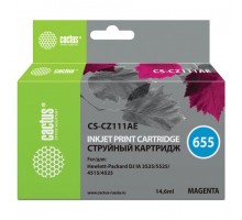 Картридж струйный CACTUS (CS-CZ111AE) для HP Deskjet I3525/5525/4515/4525, пурпурный