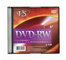 Диск DVD-RW VS, 4,7 Gb, 4x, Slim Case (1 штука), VSDVDRWSL01