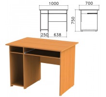 Стол компьютерный "Фея", 1000х700х750 мм, с тумбой, цвет орех милан, СФ05.5