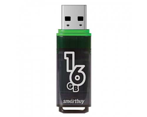 Флеш-диск 16GB SMARTBUY Glossy USB 3.0, тёмно-серый, SB16GBGS-DG